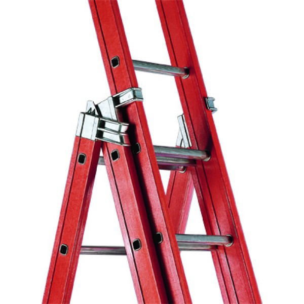 Професионална стълба фибростъкло Svelt V3 3x10 стъпала, изолация 10 000 V